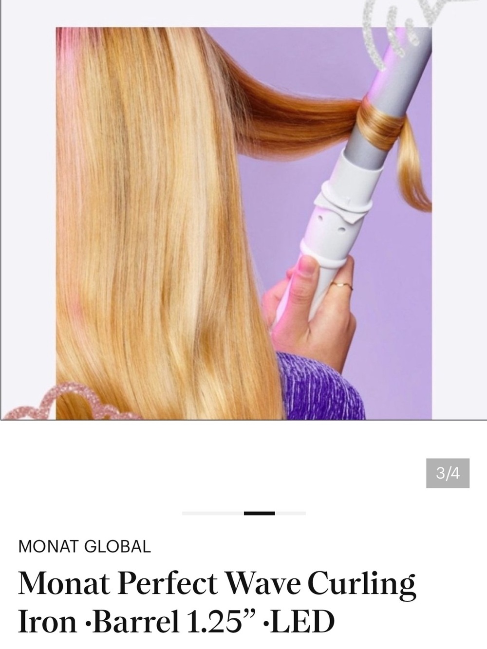Perfect Wave Curling Iron 1.25" LED — Blonde
